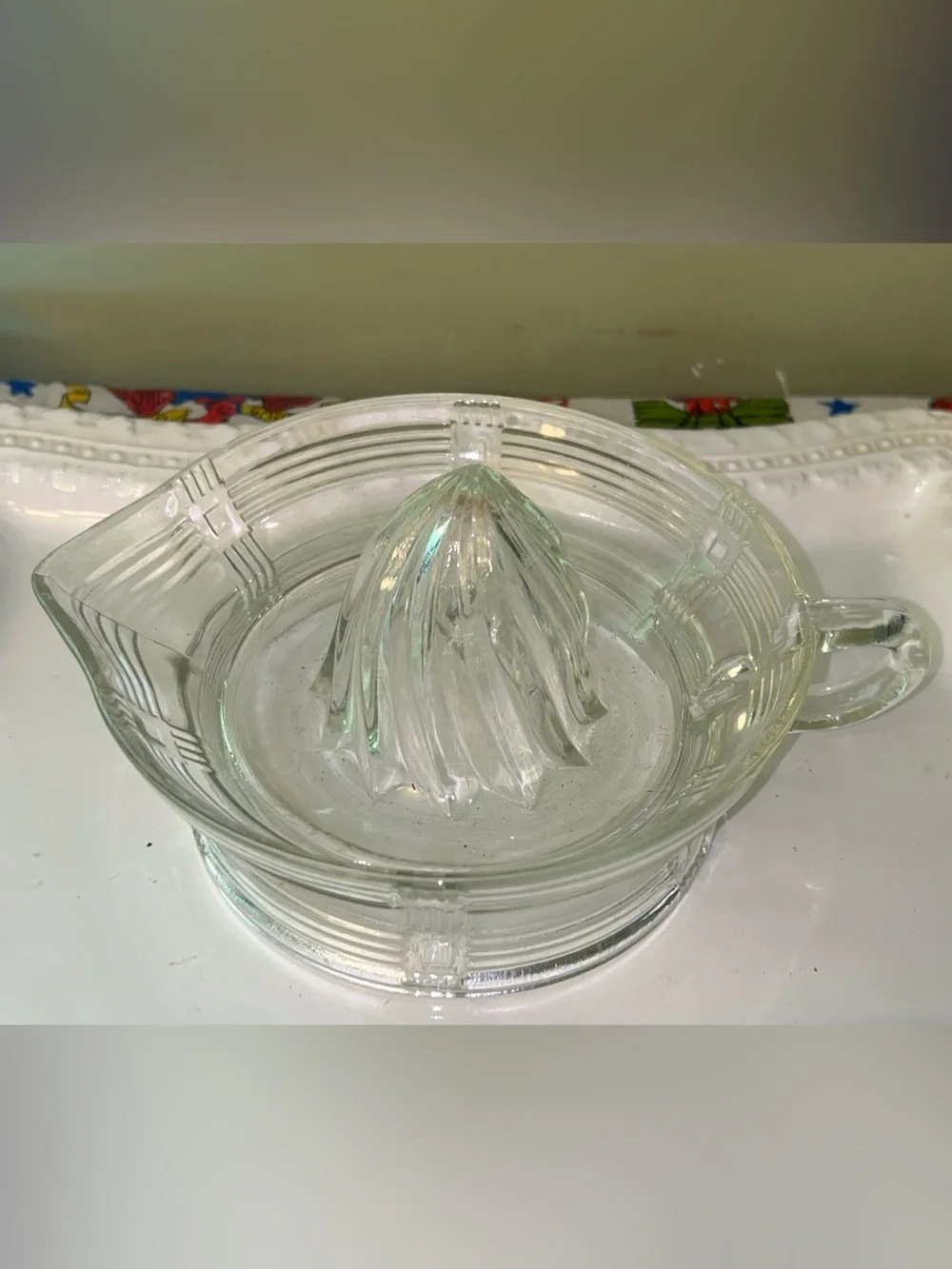 Vintage Hazel Atlas Clear Glass Citrus Juicer